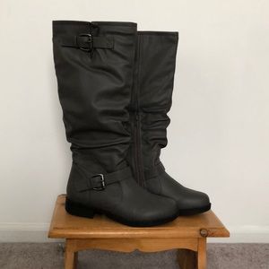 Brand new dark gray boots
